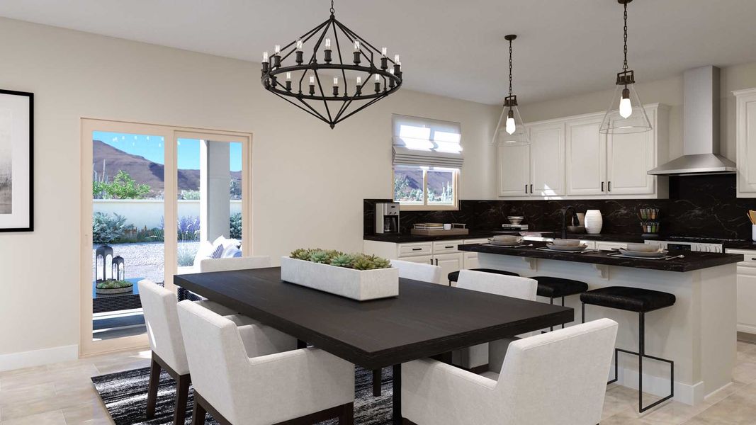 Dining Room to Kitchen | Grand | Sunrise - Canyon Series | Surprise, AZ | Landsea Homes