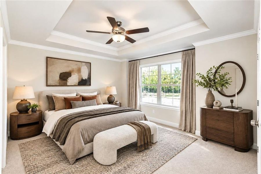 Furnished interior view inside a new home in Towns at Enclave, Lawrenceville (Image 5).