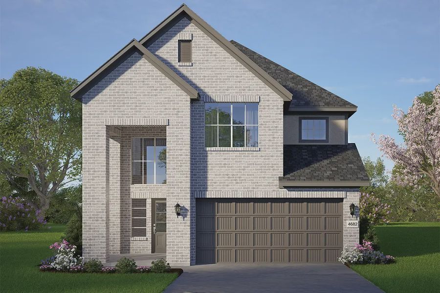 Representative exterior photo of a completed home built from the Durango by Chesmar Homes in Jordan Ranch 40's, Fulshear, TX (Image 5).