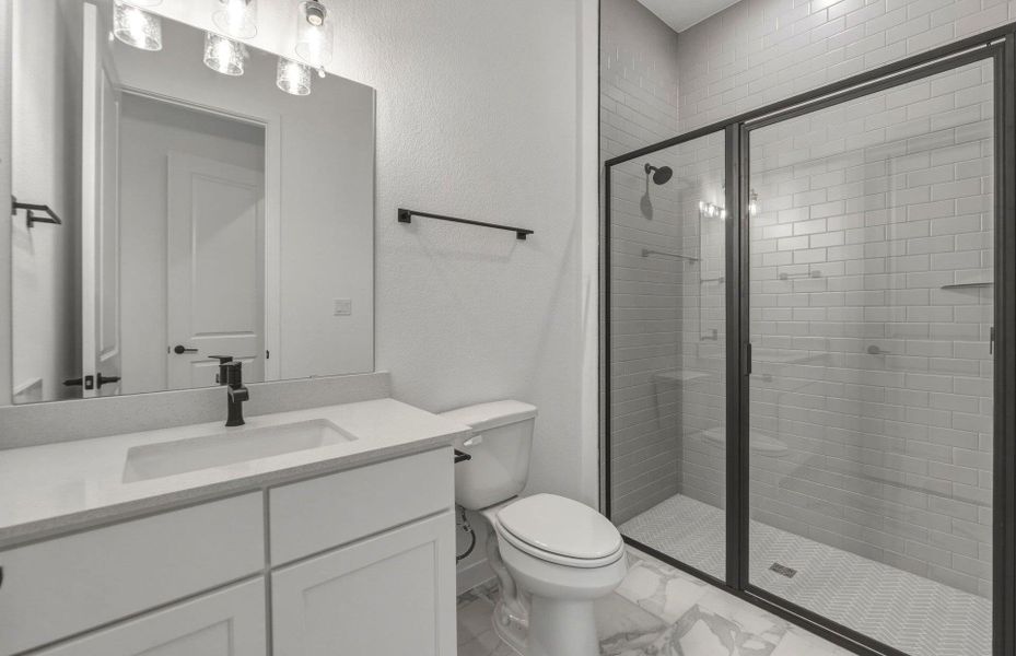 Furnished interior view inside a new home in 6 Creeks, Kyle (Image 10).