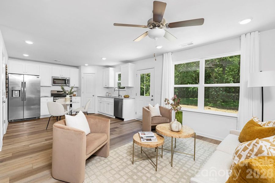 Furnished interior view inside a new home in , Hickory (Image 8).
