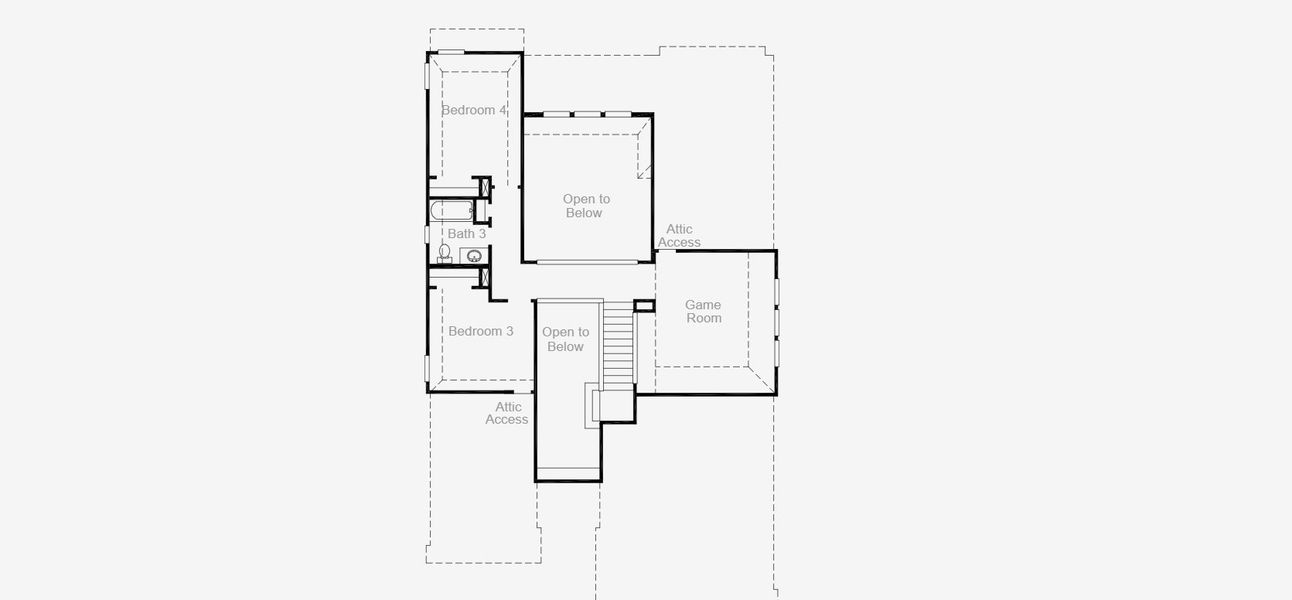2D floor plan layout for the Goodrich by Coventry Homes in 6 Creeks, Kyle, TX (Image 4).