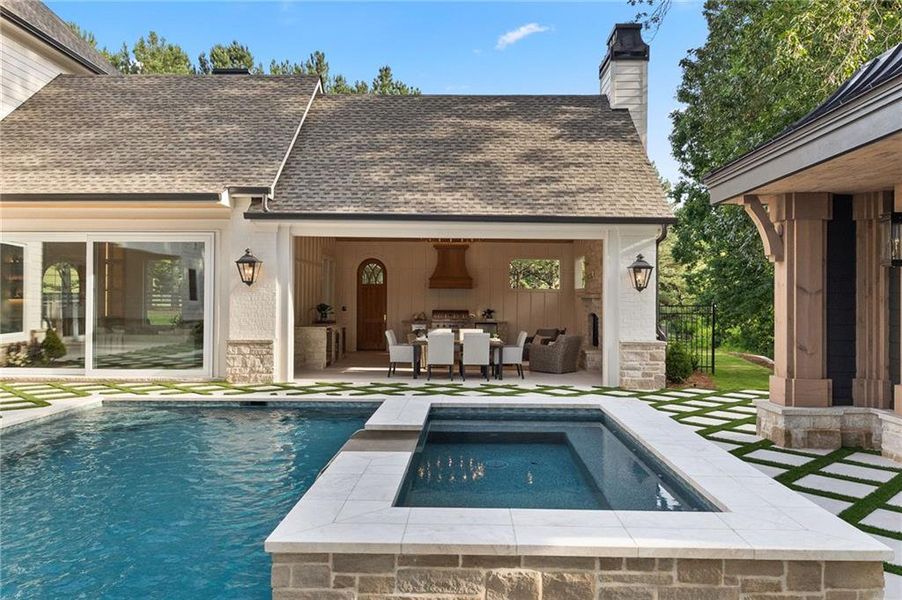 Exterior details and patio area of a home in , Canton (Image 42).
