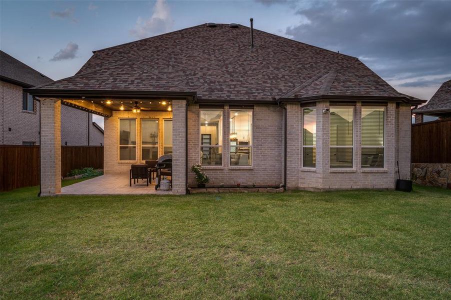 Front exterior of a new home in Sandbrock Ranch: 50ft. lots, Aubrey, TX, highlighting curb appeal (Image 22).