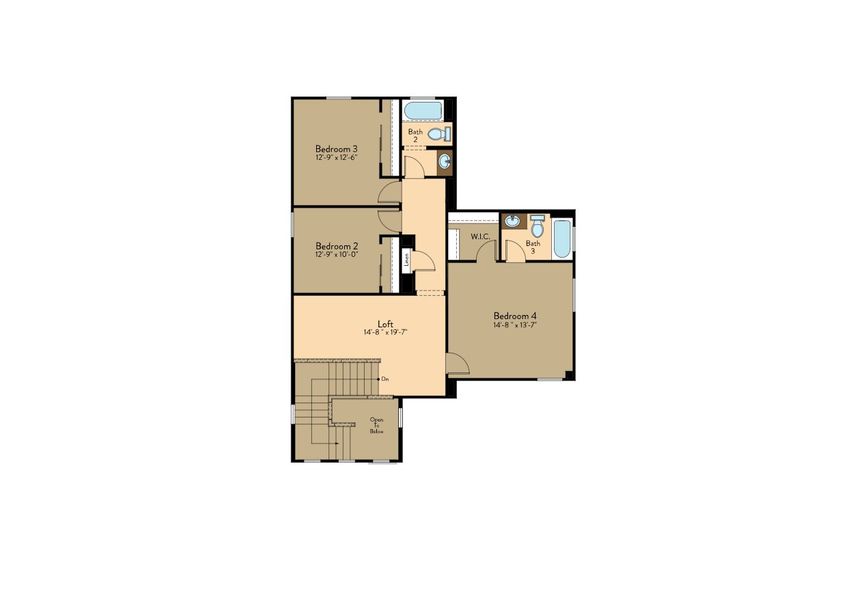 2D floor plan layout for the Sinatra by View Homes in Emerald Estates, Horizon City, TX (Image 4). 2D floor plan layout for the Sinatra by View Homes in Emerald Estates, Horizon City, TX (Image 4).