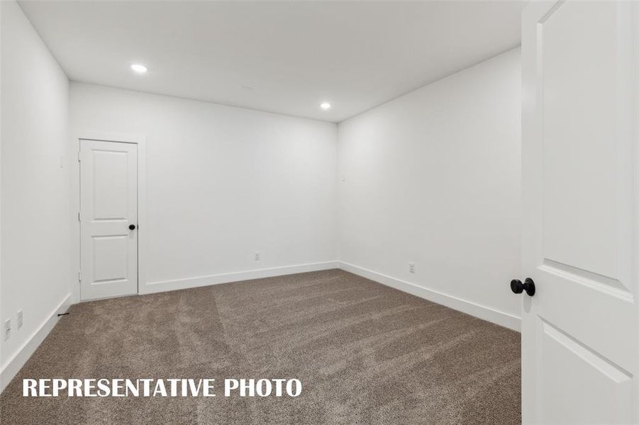 The game room with adjacent media room create the ultimate entertainment zone.  REPRESENTATIVE PHOTO