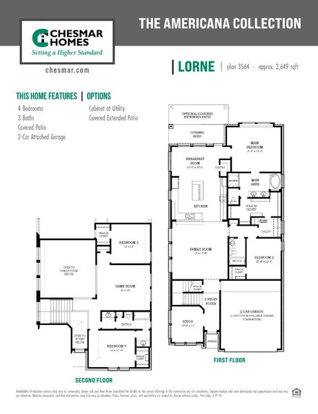 2D floor plan layout for the Lorne – 45′ Lot by Chesmar Homes in Sienna, Missouri City, TX (Image 3). 2D floor plan layout for the Lorne – 45′ Lot by Chesmar Homes in Sienna, Missouri City, TX (Image 3).