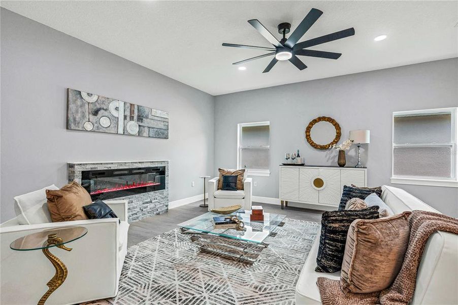 Furnished interior view inside a new home in , Daytona Beach (Image 8). Furnished interior view inside a new home in , Daytona Beach (Image 8).