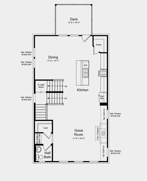 2D floor plan layout of this home in Rosewood Farm, Lawrenceville, GA (Image 3).