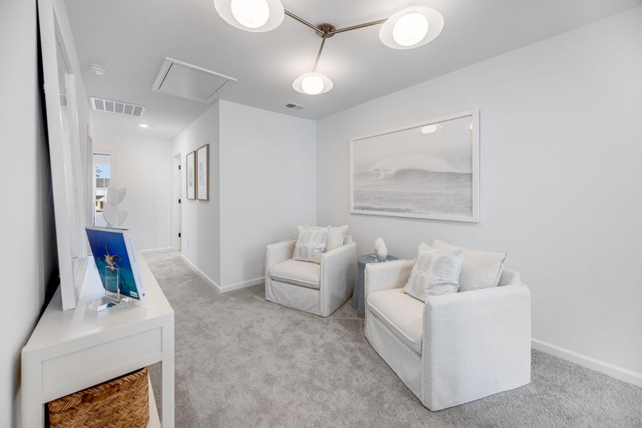 Furnished interior view inside a new home in Dawson Pointe, Summerville (Image 7). Furnished interior view inside a new home in Dawson Pointe, Summerville (Image 7).
