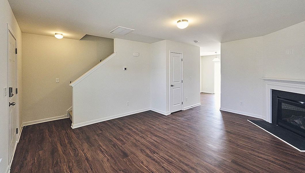 Representative unfurnished interior of a home built from the Rachel by D.R. Horton in Fishel Village, Winston-Salem (Image 11). Representative unfurnished interior of a home built from the Rachel by D.R. Horton in Fishel Village, Winston-Salem (Image 11).