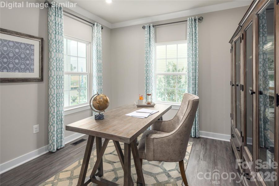 Make the flex space your own — perfect for a home office, cozy reading nook, or creative corner.