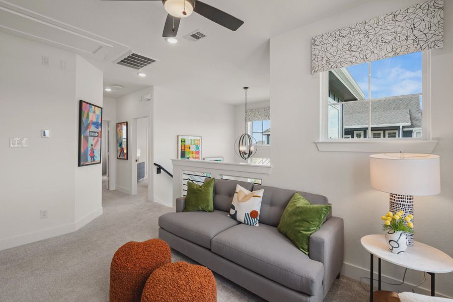 Representative furnished interior of a home built from the Dillon by Chesmar Homes in Bridgeland, Elgin (Image 8).