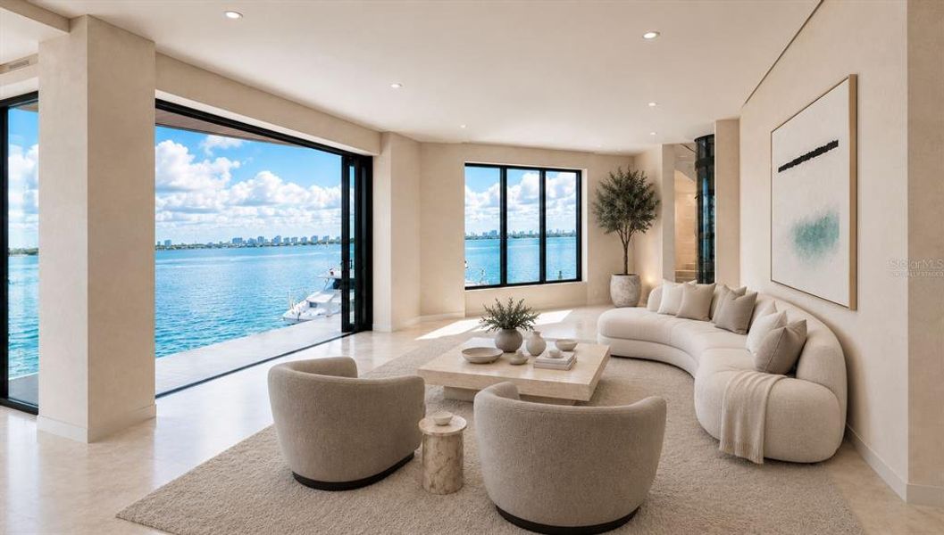Furnished interior view inside a new home in , Sarasota (Image 6).