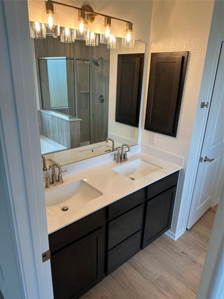 Furnished interior view inside a new home in Salerno - Classic Collection, Round Rock (Image 14). Furnished interior view inside a new home in Salerno - Classic Collection, Round Rock (Image 14).