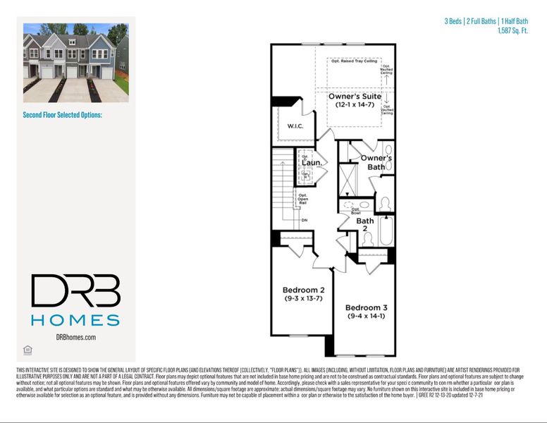 2D floor plan layout of this home in Ransdell Pointe, Spartanburg, SC (Image 6).