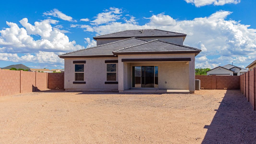 Representative exterior photo of a completed home built from the River by D.R. Horton in The Oasis at Rocking K, Vail, AZ (Image 19).