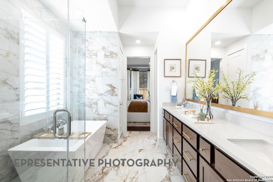 Furnished interior view inside a new home in Meyer Ranch, New Braunfels (Image 20). Furnished interior view inside a new home in Meyer Ranch, New Braunfels (Image 20).