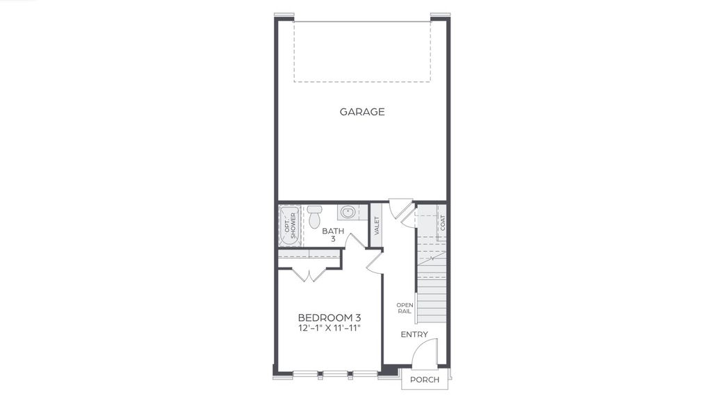 2D floor plan layout for the Cypress by Cadence Homes in The Preserve on the Park, Addison, TX (Image 3). 2D floor plan layout for the Cypress by Cadence Homes in The Preserve on the Park, Addison, TX (Image 3).