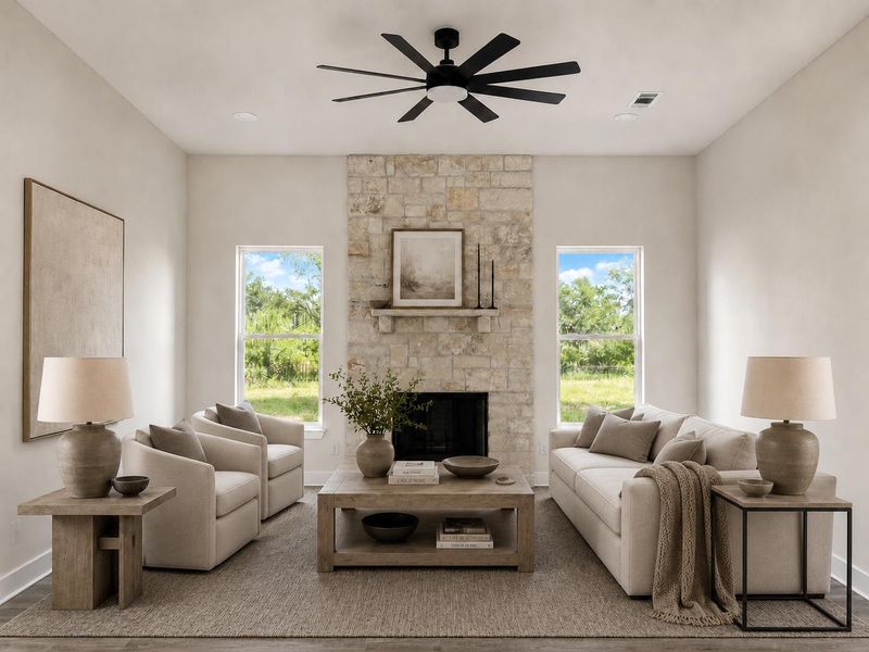 Virtually Staged Living Room