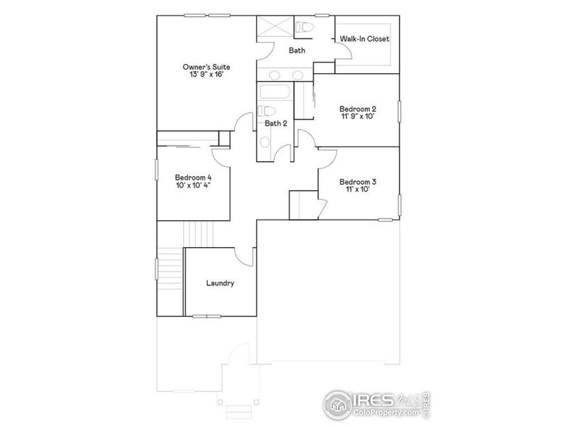 2D floor plan layout of this home in Prairie Song: The Petal Collection, Windsor, CO (Image 3). 2D floor plan layout of this home in Prairie Song: The Petal Collection, Windsor, CO (Image 3).