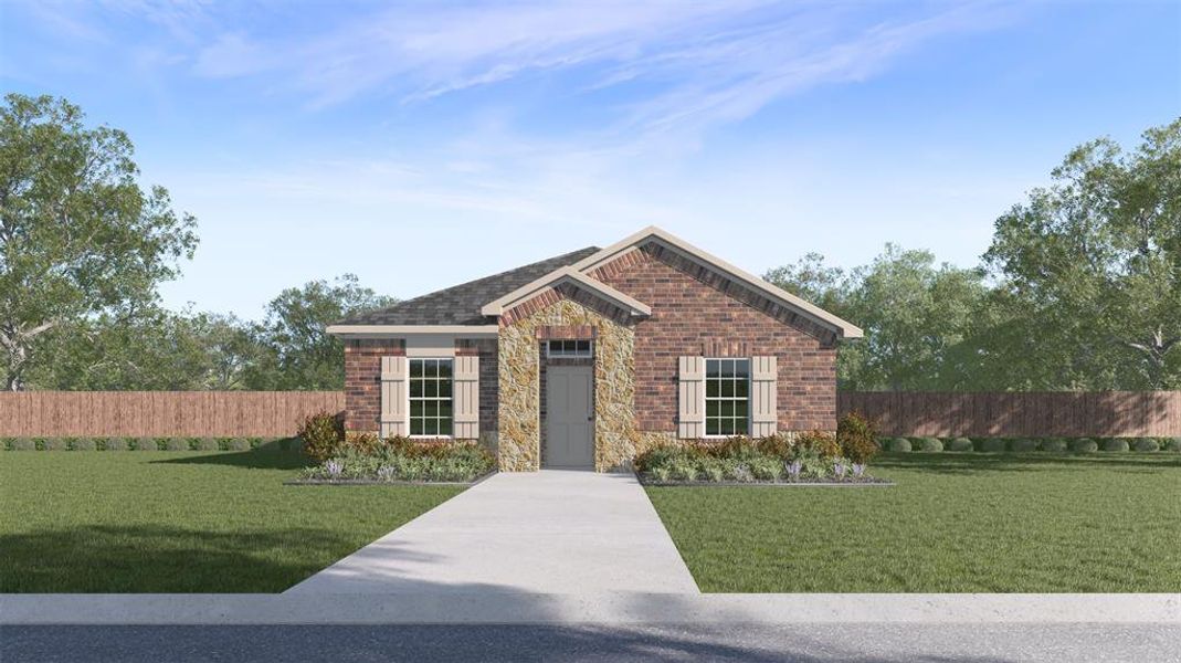 Front exterior of a new home in Magnolia at Legacy Hills, Celina, TX, highlighting curb appeal (Image 1). Front exterior of a new home in Magnolia at Legacy Hills, Celina, TX, highlighting curb appeal (Image 1).