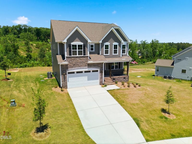 Front exterior of a new home in The View, Durham, NC, highlighting curb appeal (Image 23).