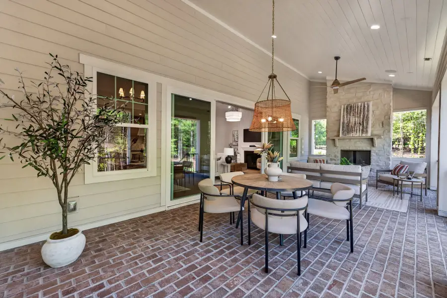 Exterior details and patio area of a home in McLean - South Shore, Clover (Image 3). Exterior details and patio area of a home in McLean - South Shore, Clover (Image 3).