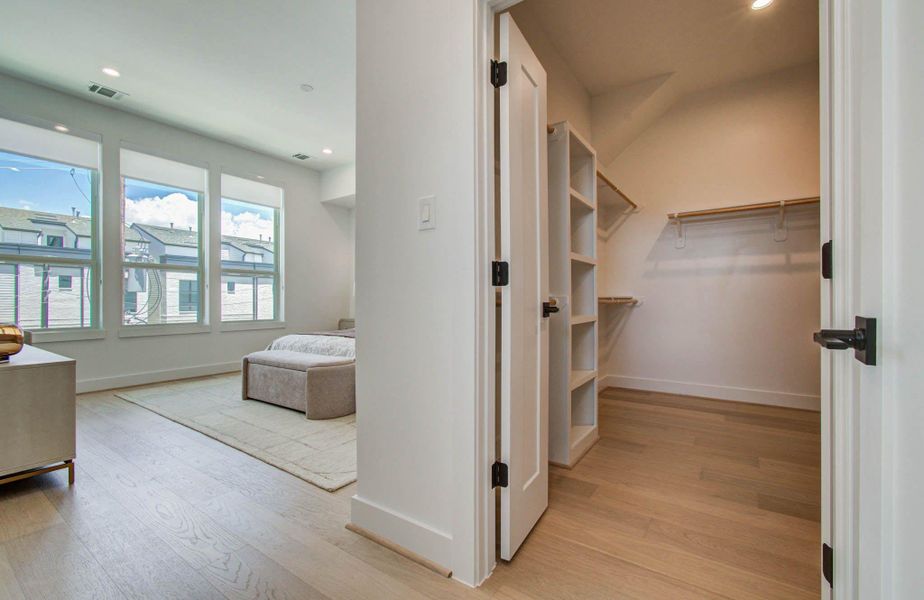 Large walk-in primary closet