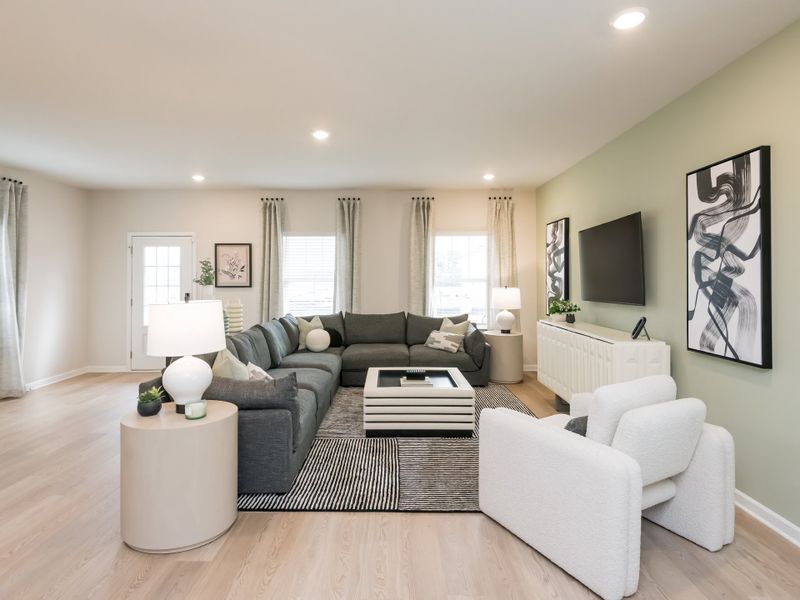 Furnished interior view inside a new home in Marshburn Landing - Bungalow Series, Wendell (Image 5).