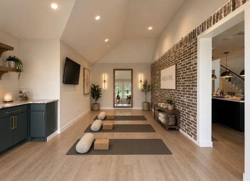 **virtually staged** Transform your extra room into a workout studio.