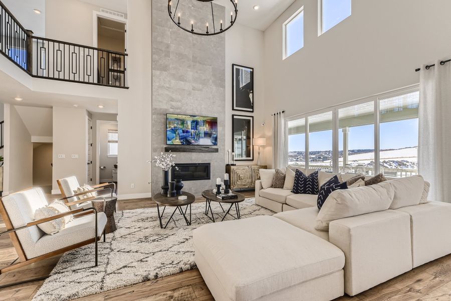 Furnished interior view inside a new home in Hillside at Crystal Valley Destination Collection, Castle Rock (Image 13).