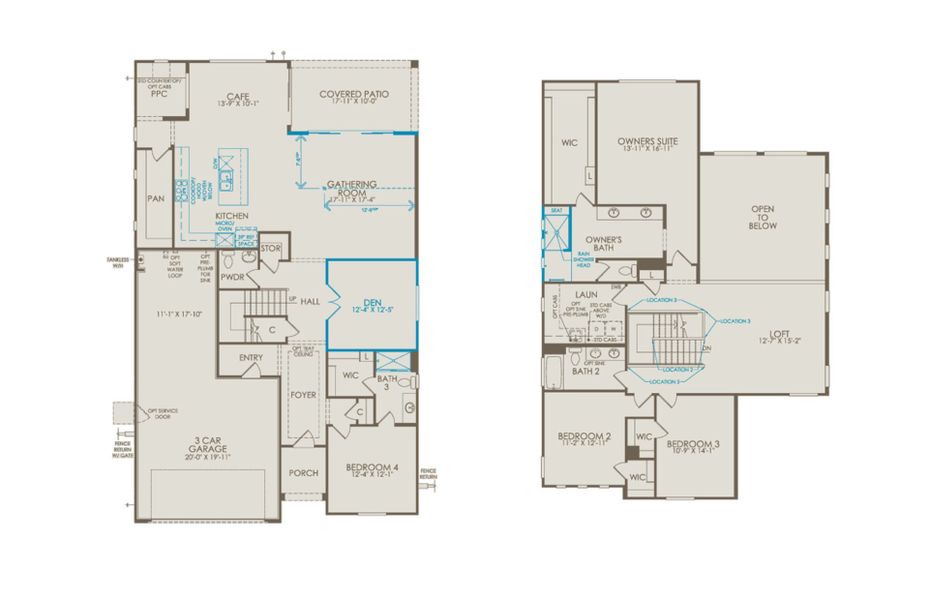 2D floor plan layout of this home in Upper Canyon, Phoenix, AZ (Image 3).
