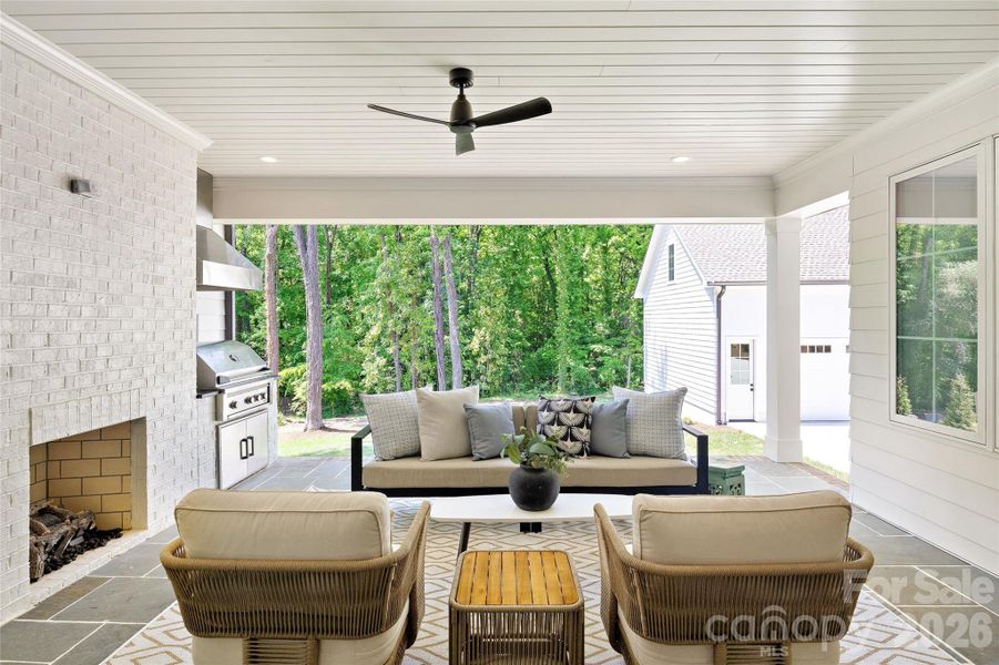 Exterior details and patio area of a home in , Charlotte (Image 3).