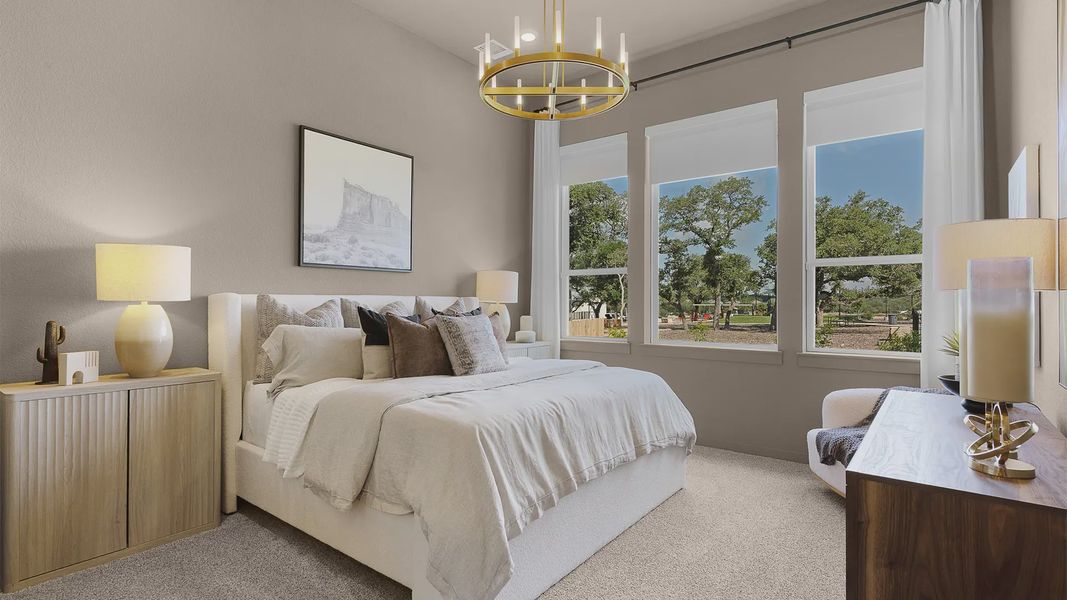 Representative furnished interior of a home built from the Hampton by Chesmar Homes in Crescent Bluff, Georgetown (Image 27).