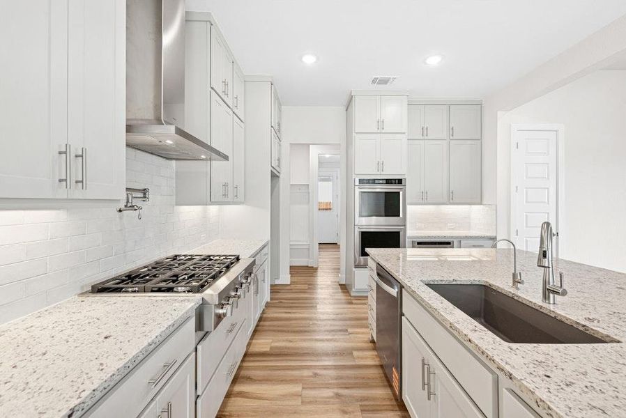 Furnished interior view inside a new home in Santa Rita Ranch, Liberty Hill (Image 4). Furnished interior view inside a new home in Santa Rita Ranch, Liberty Hill (Image 4).