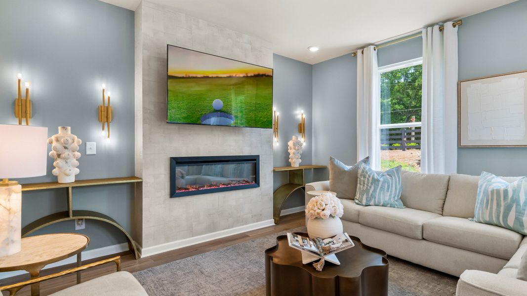 Representative furnished interior of a home built from the Luca by DRB Homes in Abbotts Crossing Towns, Conyers (Image 12).