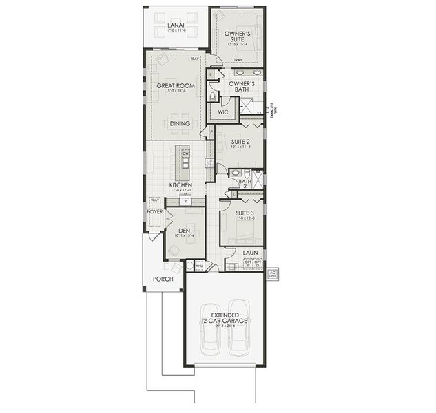 2D floor plan layout of this home in Shellstone at Waterside, Sarasota, FL (Image 2). 2D floor plan layout of this home in Shellstone at Waterside, Sarasota, FL (Image 2).