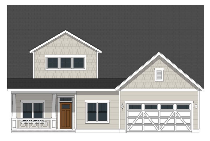 Representative exterior photo of a completed home built from the Fairvue by Bill Clark Homes in Sidbury Landing, Wilmington, NC (Image 2). Representative exterior photo of a completed home built from the Fairvue by Bill Clark Homes in Sidbury Landing, Wilmington, NC (Image 2).