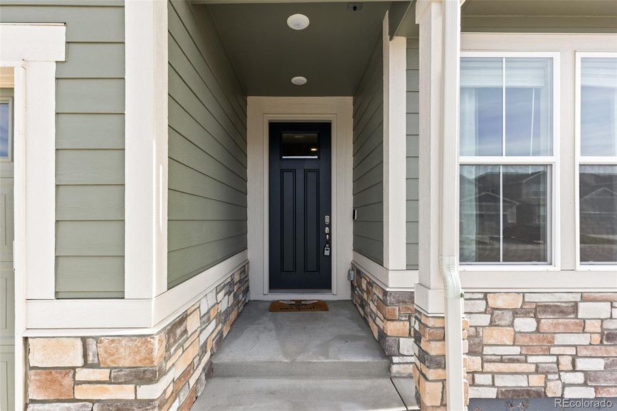 Exterior details and patio area of a home in , Lochbuie (Image 26).
