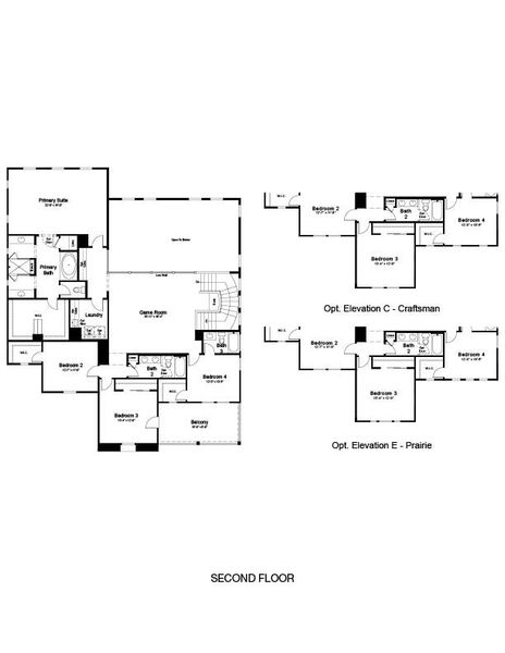 2D floor plan layout of this home in Ellsworth Ranch, Queen Creek, AZ (Image 5).