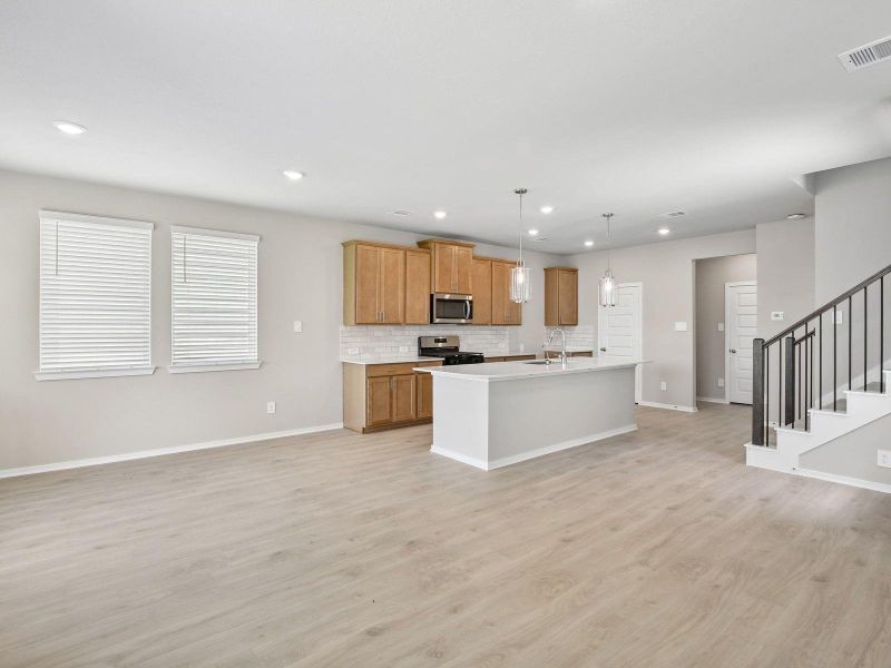 Furnished interior view inside a new home in Parkway Commons - City Series, Missouri City (Image 12). Furnished interior view inside a new home in Parkway Commons - City Series, Missouri City (Image 12).