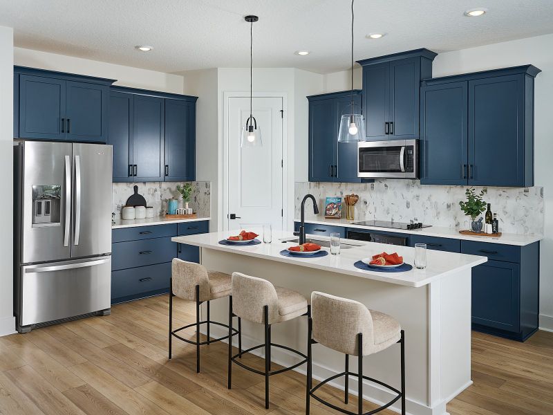 Kitchen in the Modena floorplan modeled at Ridgehaven