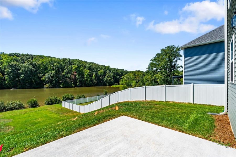Exterior details and patio area of a home in Hanes Lake, Winston-Salem (Image 3).