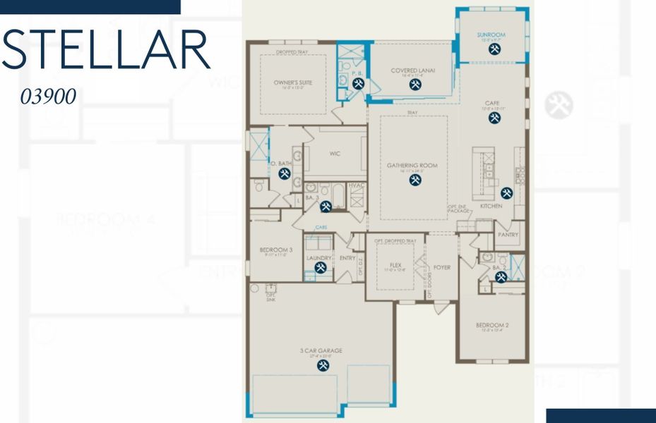 2D floor plan layout of this home in Marigold, Davie, FL (Image 3).