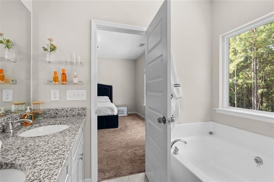 Furnished interior view inside a new home in , Dallas (Image 15). Furnished interior view inside a new home in , Dallas (Image 15).