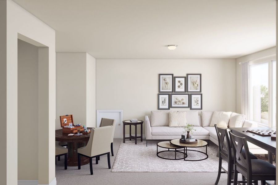 Furnished interior view inside a new home in Mason Woods, Cypress (Image 8).