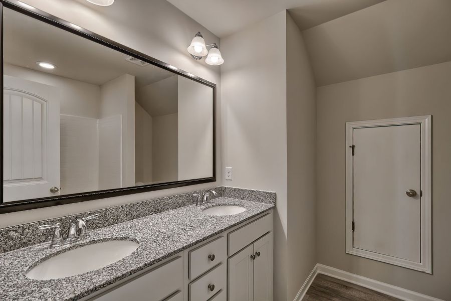 Representative furnished interior of a home built from the Sabel II by Great Southern Homes in Cottages at Roofs Pond, West Columbia (Image 7).