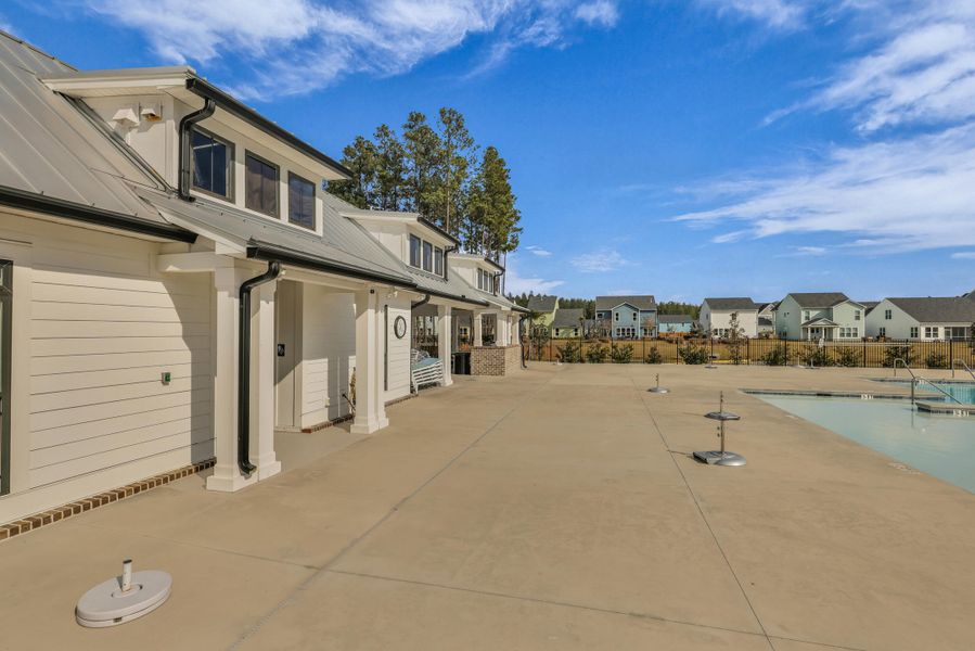 Exterior details and patio area of a home in Homecoming, Ravenel (Image 26). Exterior details and patio area of a home in Homecoming, Ravenel (Image 26).
