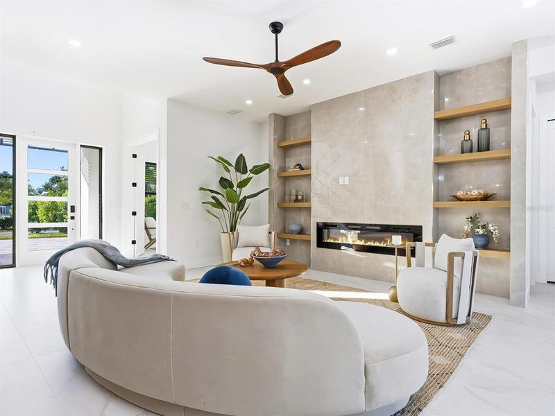 Furnished interior view inside a new home in , Sarasota (Image 40).